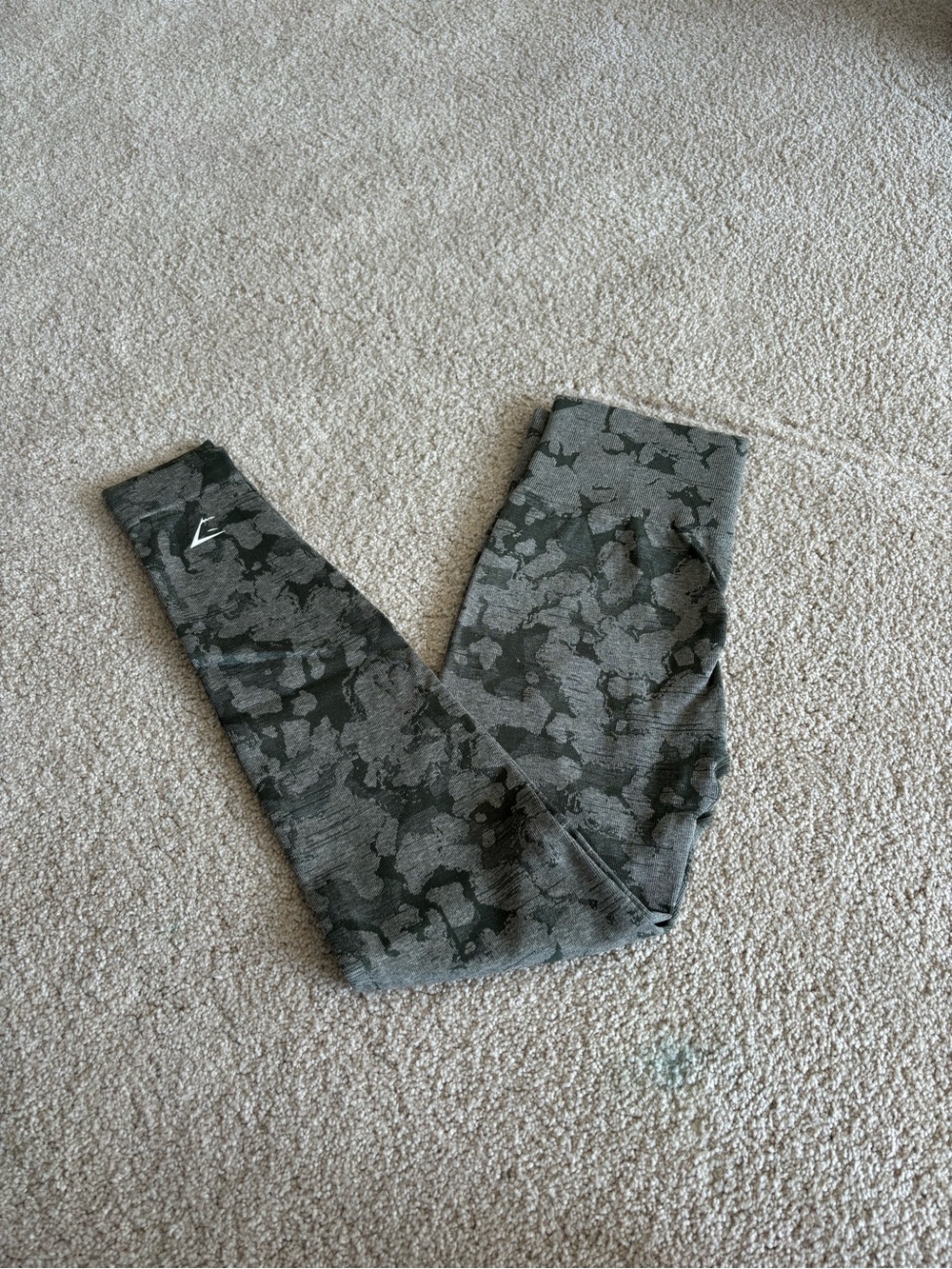Gymshark Olive Green Camo Leggings
